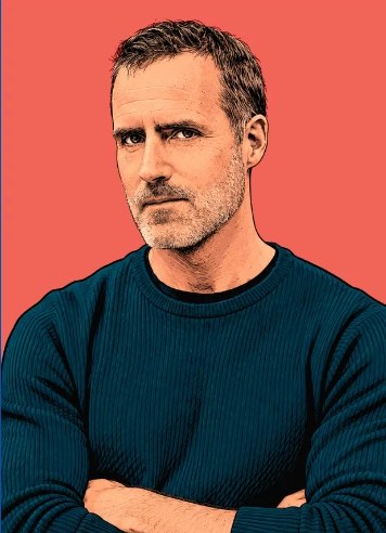 Illustrated portrait of Matti Friedman