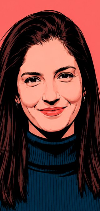 Illustrated portrait of Michal Porat